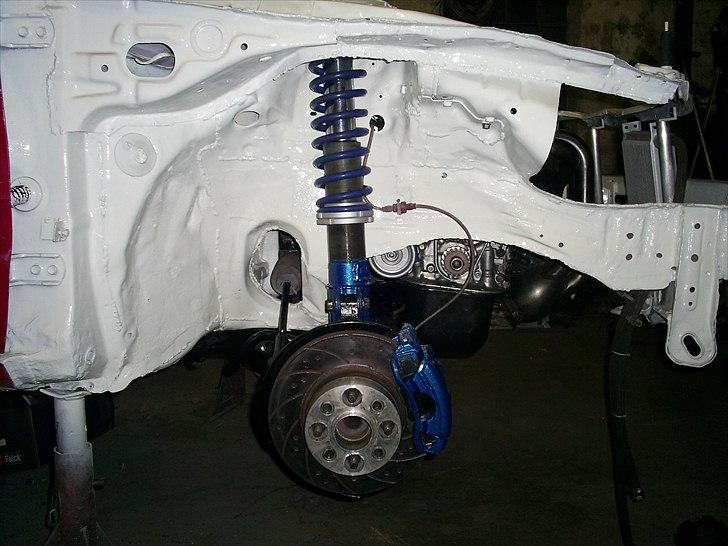 Projekt 2011- Toyota Corolla S1600 rallycross - Så er den forreste del af undervogn mv. også ved at være samlet billede 43