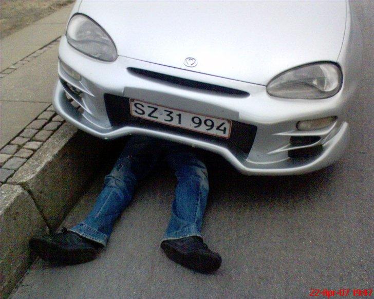 Et par sjove billeder fra min kollektion… - Jeah der kan I selv se det er farligt at snuse rundt om min bil! Man risikerer altså at blive spist =) billede 3