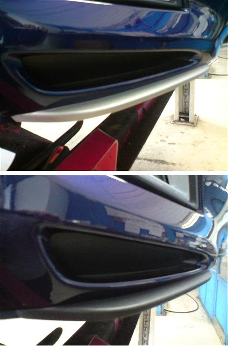 Lidt folie  - De 3 små "spoilere" under kofangeren , som var sort original , fik lige en tur med sølv folie . Da det er en Mazda 3 Sport og har sølv omkring tågelygterne , så det måtte godt lige passe sammen . Anderledes , men fint ! billede 4