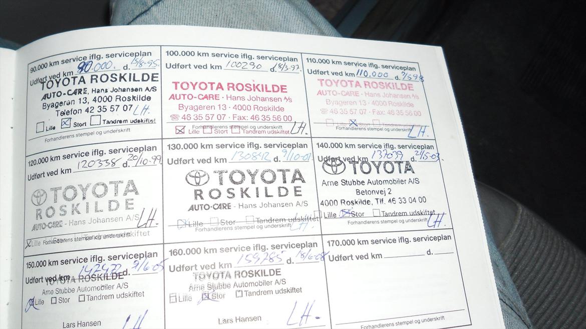 toyota starlet kp60 projekt - bevis på fuld servicebog billede 38