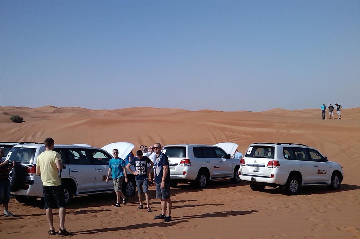 Min Tur til Dubai - På Ørken Safari. Som mere eller mindre betyder mark-race ude i ørkenen i Toyota Landcruiser V8 billede 7
