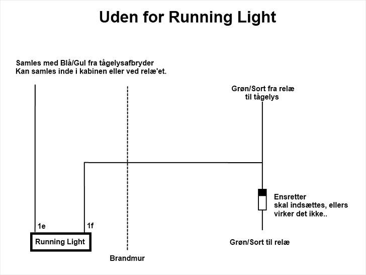 Guide til tågelys som kørelys - Sådan har jeg valgt at lave det uden for boxen.. billede 6
