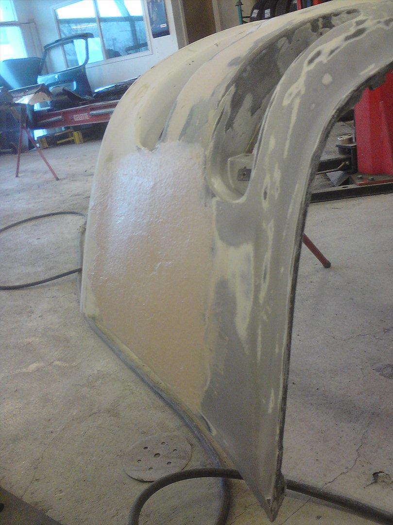 Mit hjemmelavet skørtesæt.. - Grovspartling af frontskørtet.. billede 7