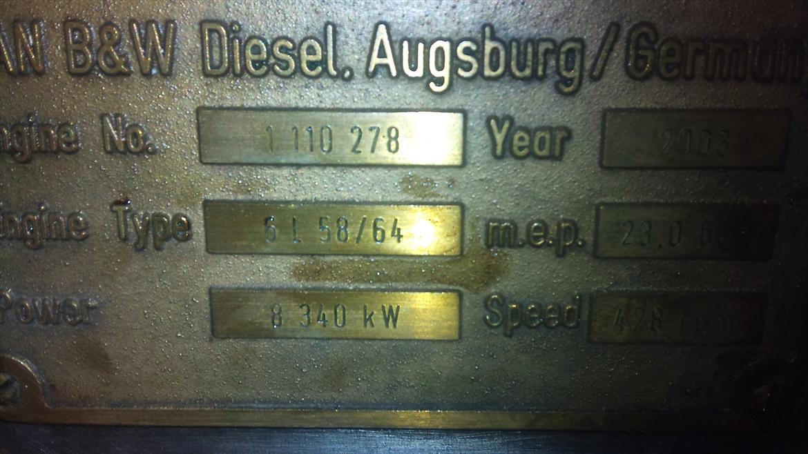 MAN 58-64 en af verdens største 4-taktmotorer! - Model, type og effekt. billede 14