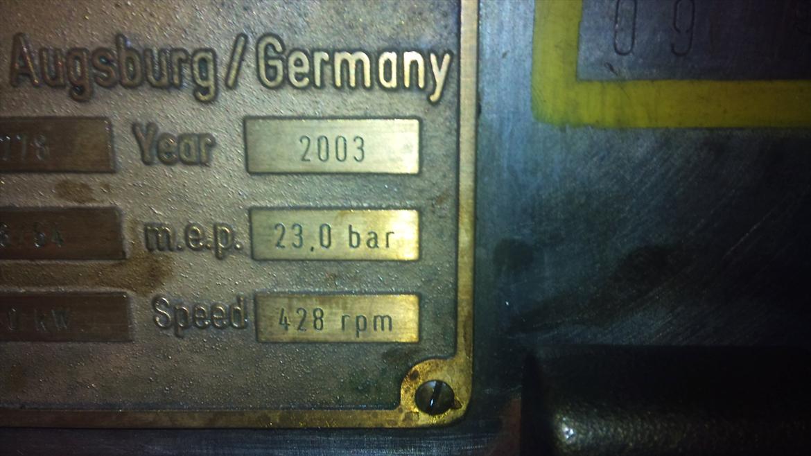 MAN 58-64 en af verdens største 4-taktmotorer! - Årgang, m.e.p er jeg ikke klar over hvad er, samt omdrejninger. billede 15