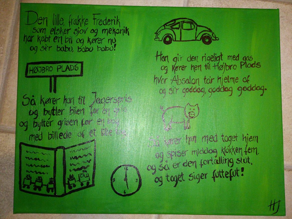 - Lidt tegninger - - Maleri til venindes dreng til hans 1 års fødselsdag billede 33