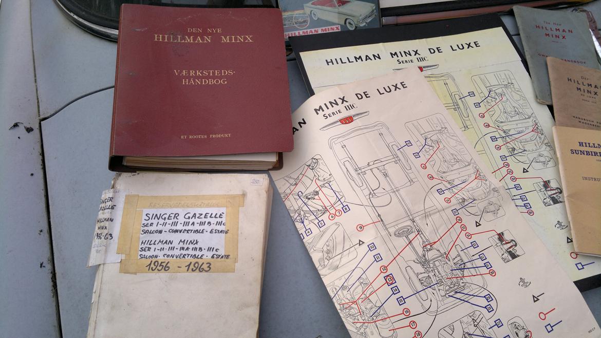 1961 Hillman Minx projekt - Værkstedshåndbog (DK), Reserveldelskatalog og smørreskemaer billede 40