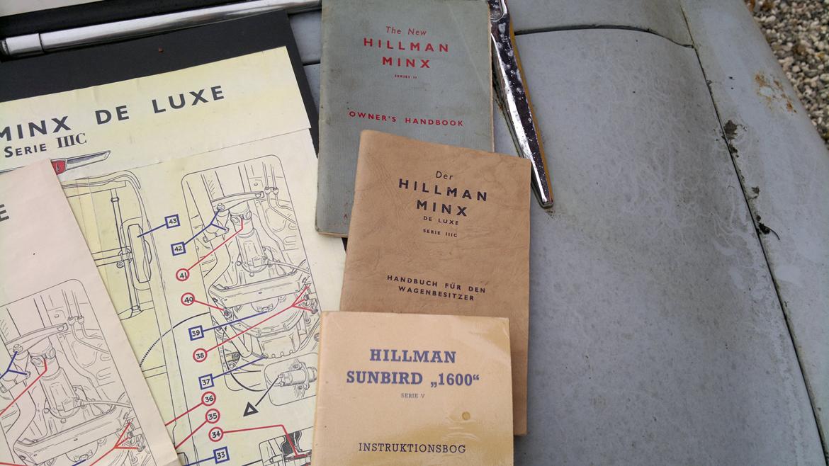 1961 Hillman Minx projekt - Instruktionsbøger: Engelsk (Serie II), Tysk (Serie IIIC) og Dansk (Serie V) billede 42