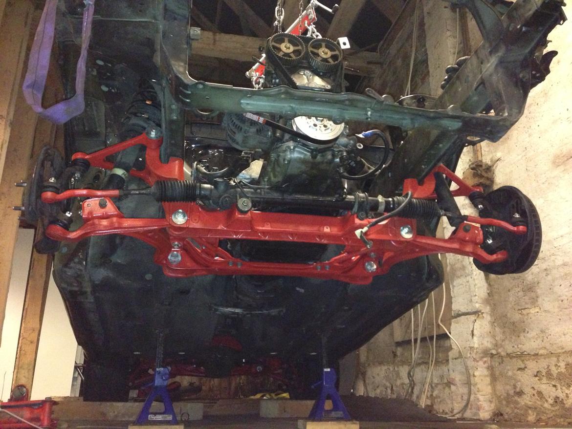 Toyota Supra MK 4 - Project  - Undervogn og motor monteret. billede 32