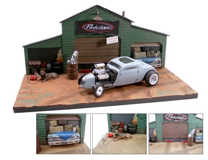 MODEL BILER i størrelse 1:43-1:24 og 1:18  - GMP Diecast Dioramma ( Pork Chop Garage )

Til str. 1:18 model biler. billede 33