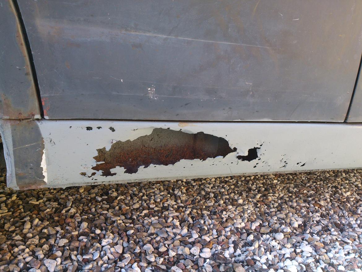 1961 Hillman Minx projekt - Ser ud til at bære et typisk sted at en Minx Serie III ruster; i panelet lige foran baghjulet) billede 62