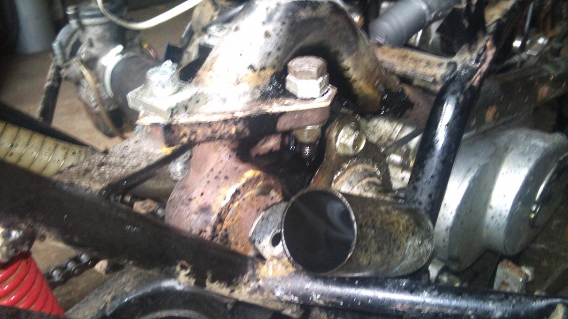 turbo på 110 ccm kina atv ;) - den store udstødning med lyd forstærker og tåge smøring  billede 25