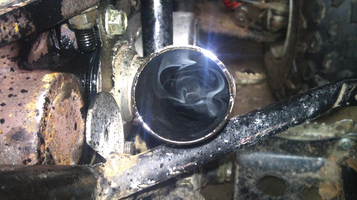 turbo på 110 ccm kina atv ;) - røg er godt  billede 26