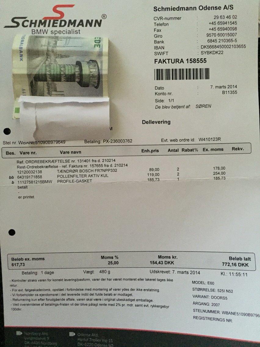 BMW E60! Mest velholdte!! Kvit, service mm billede 6