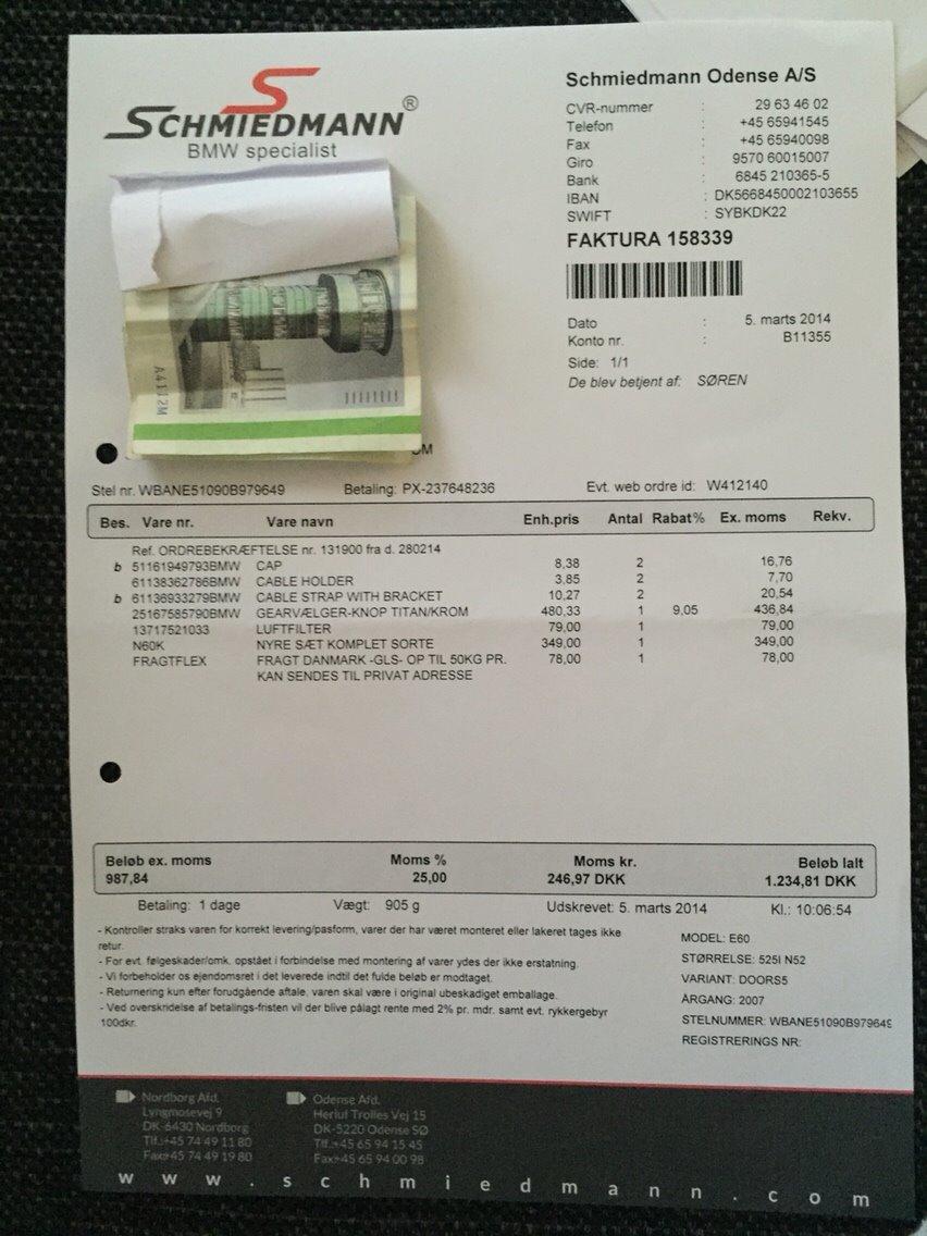 BMW E60! Mest velholdte!! Kvit, service mm billede 7