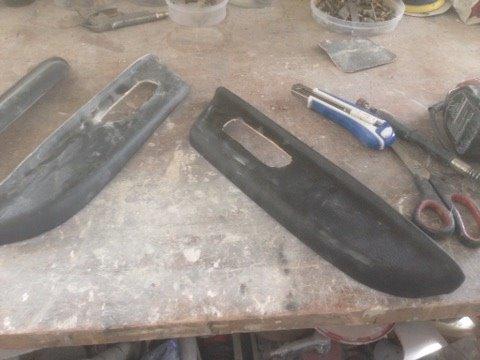 Carina E-xtreme - Nu da der endelig er et sæt originale dørhåndtag på vej, kan jeg klargøre panelerne og beklæde dem. billede 252