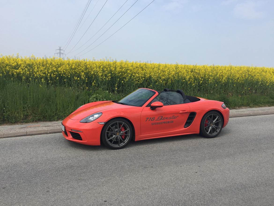 Testkørsel Porsche 718 Boxster S - Taget kunne køre ned under god fart. billede 8