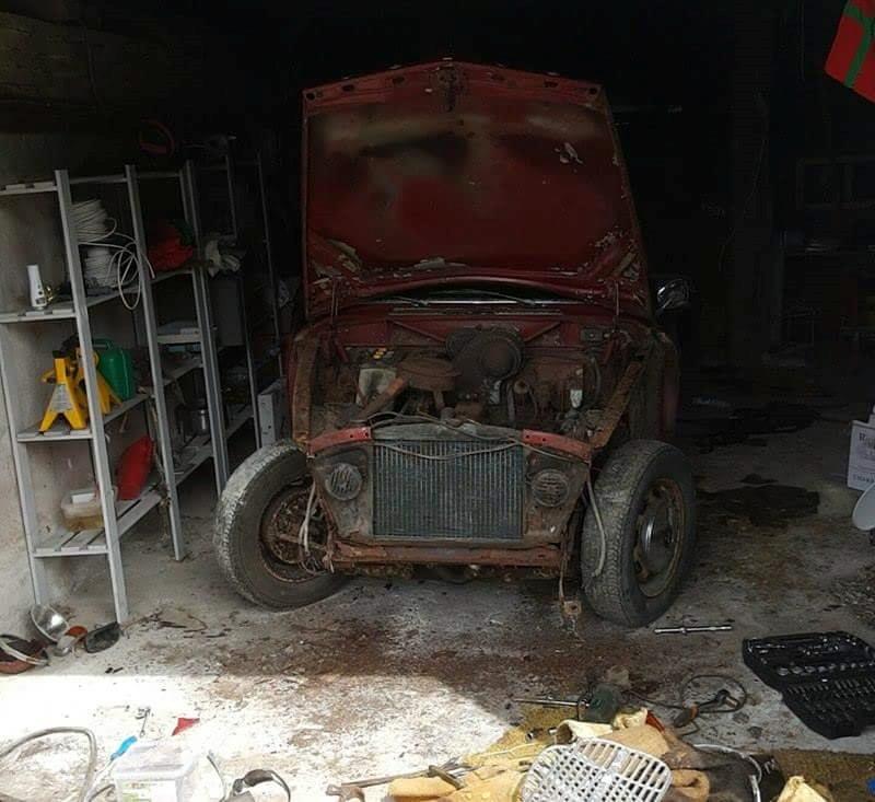 renovering af volvo amazon b16 1960 - Adskillelse er begyndt og rust dukker frem alle steder billede 7