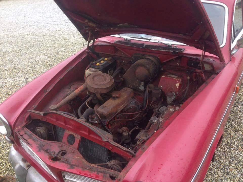 renovering af volvo amazon b16 1960 - Motorrum bærer præg af den har stået stille i 37 år billede 5