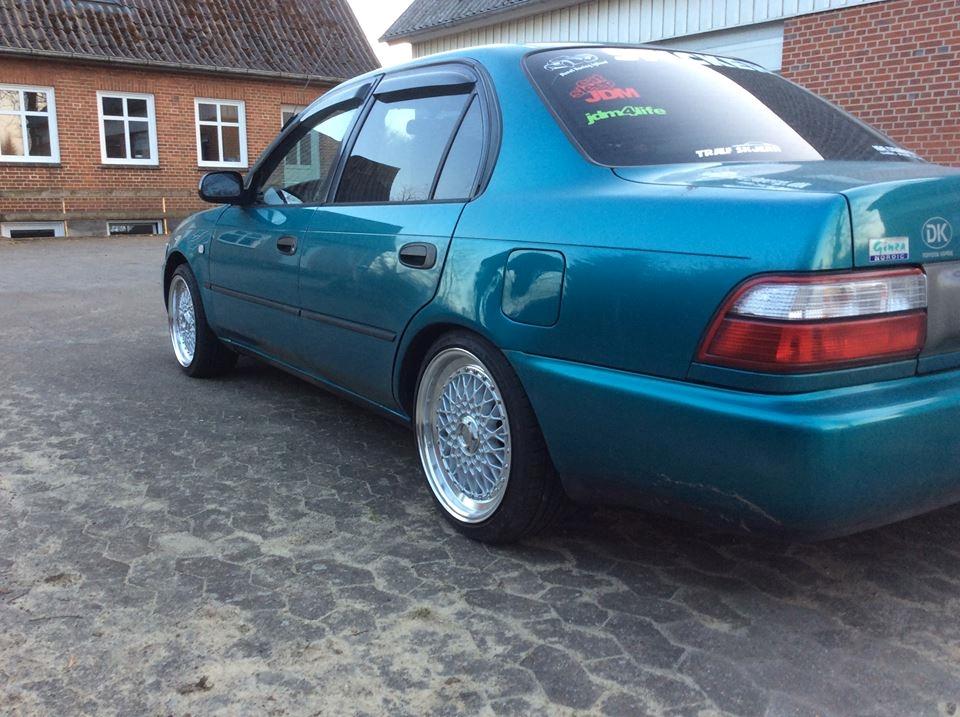   projekt  styling Corolla E10 sedan  - med min ny lækker 16x7,5 BBS fælge på bilen billede 128