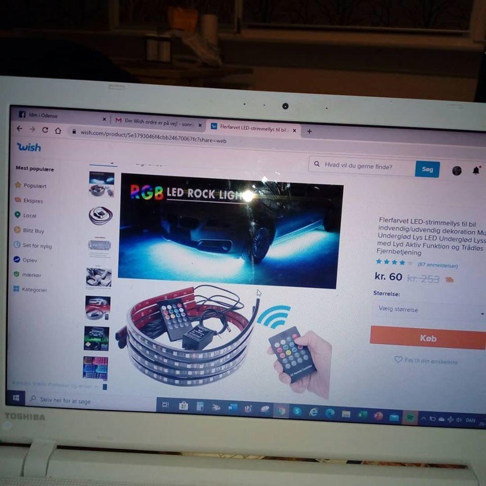   projekt  styling Corolla E10 sedan  - 29/7 2020 så er min pakke kommet

så nu er der neonlys til under bilen ????????

Flerfarvet LED-strimmellys til under bilen Musik Underglød Lys LED Underglød Lyssæt med Lyd Aktiv Funktion og Trådløs Fjernbetjening billede 287