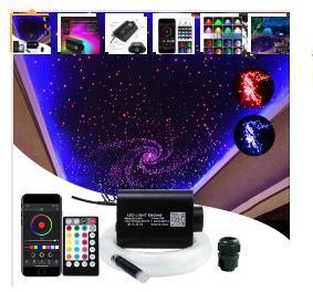   projekt  styling Corolla E10 sedan  - 16W LED-fiberoptisk stjerne-loftsæt RGBW-lys 550stk. 0,75mm 4M optisk fiber til biltag Hjemdekoration Lys Fjernbetjening billede 313