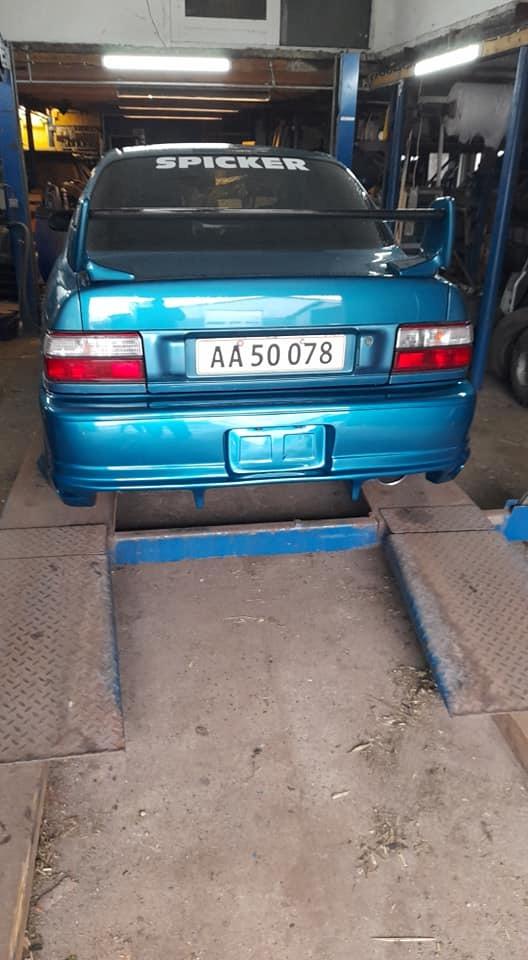   projekt  styling Corolla E10 sedan  - 13/5 2021 så er BMX bagkofanger malet og monter billede 276