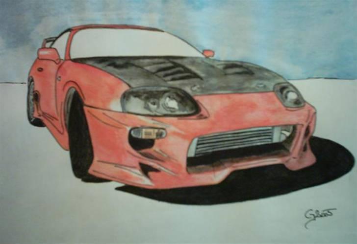 Tegninger - Tomaten - Igangværende akvarelforsøg. billede 1