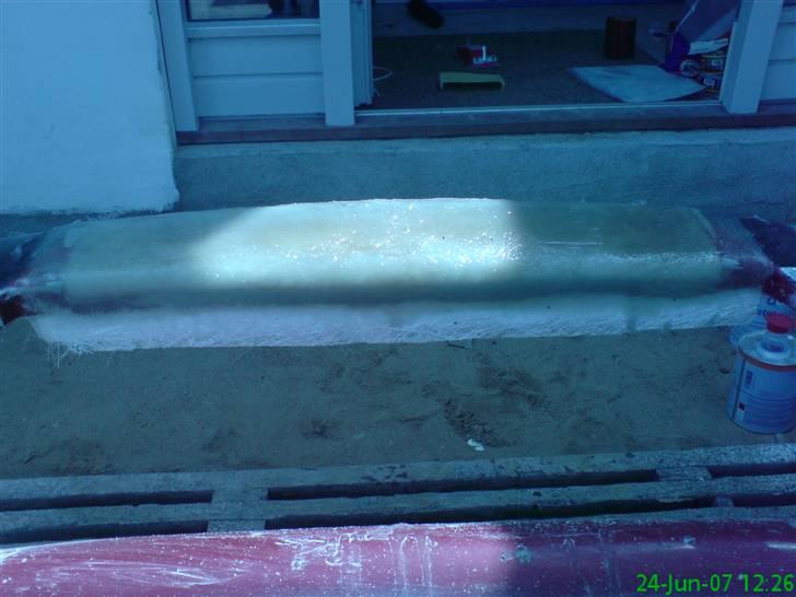 Ombygning/ reperation af kofanger - 5 lag glasfiber kom der på billede 5