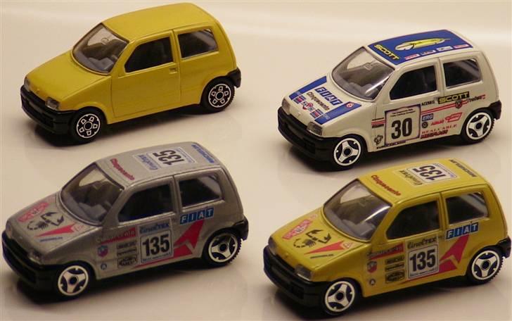 Mine 1:43 modelbiler - FIAT Cinquecento x 4, Bburago 1:43 billede 26