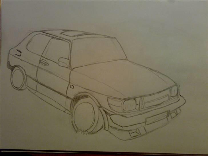 Tegninger af SAAB - Tilblivelse af en SAAB-tegning :-) billede 7