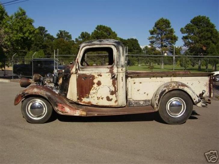 Min bil samling - 37 ford pick up truck med BA8 flathead motor Ratrod billede 12
