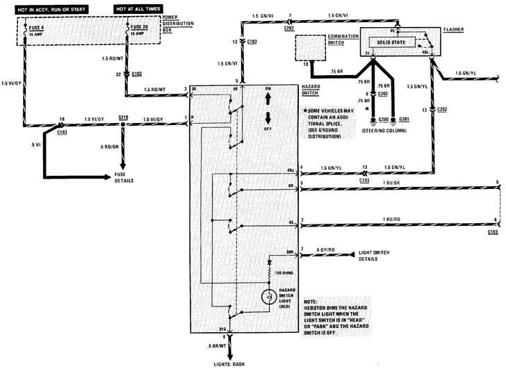 Diverse Guides og Diagrammer - Diagram for Blinklys/Haveriblink på BMW E30 '89 billede 3