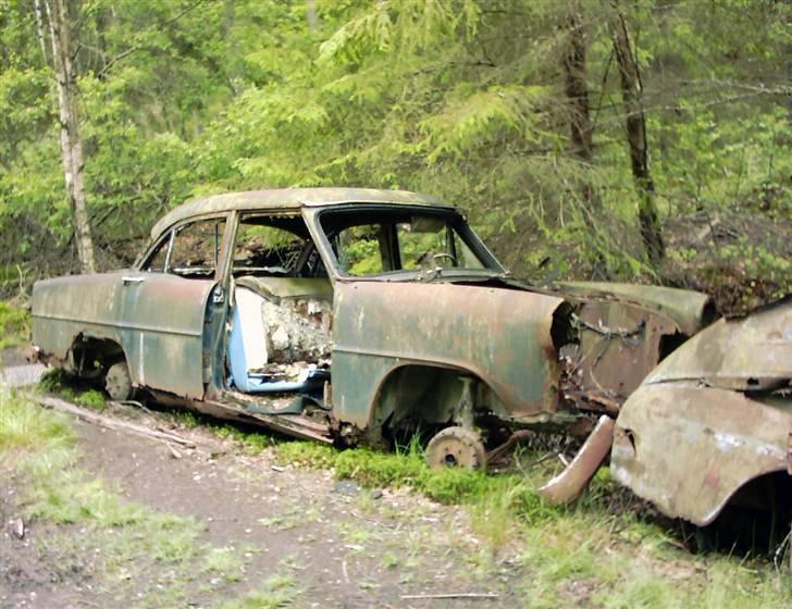 Bilkirkegård i Ryd i Sverige..... - Ford/Simca Vedette..... Her har Ford´s sideventilede V8 motor engang ligget i motorrummet, og spundet som en kælen kat!
 billede 13