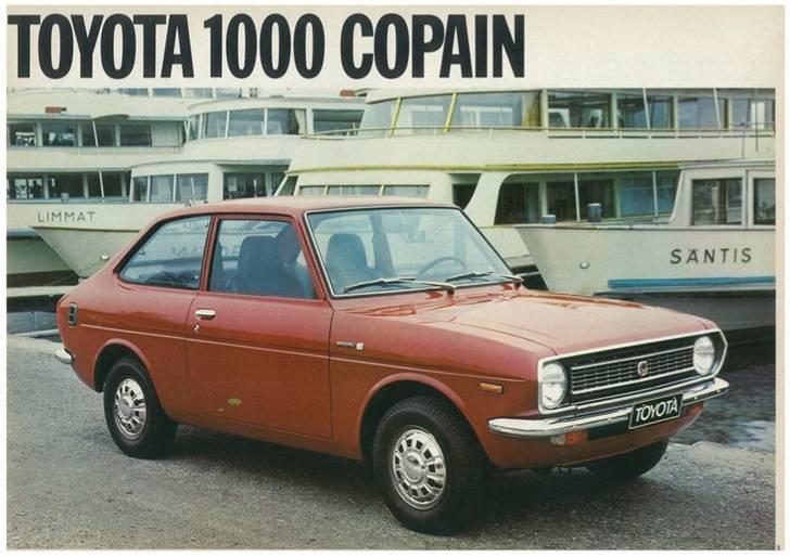 Toyota modeller i 1976 - KP30, Toyota 1000 med tilnavnet COPAIN går tilbage til April 1969 billede 1