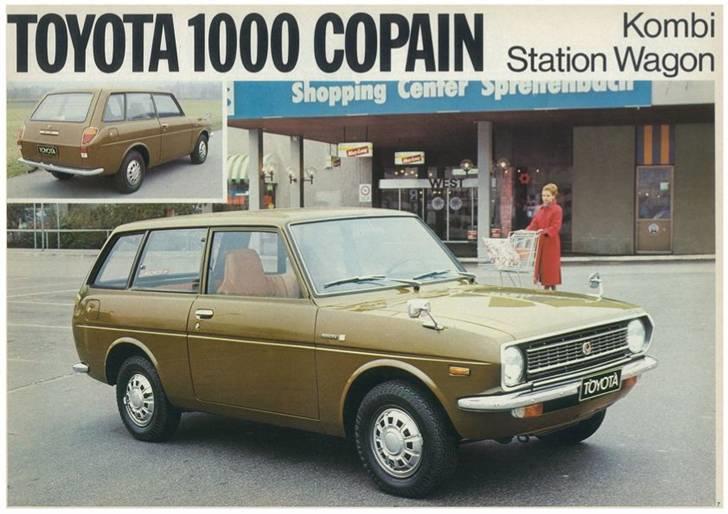 Toyota modeller i 1976 - KP36, Toyota 1000 stationcar, var ligesom sedan'en ikke udbredt i Danmark billede 2