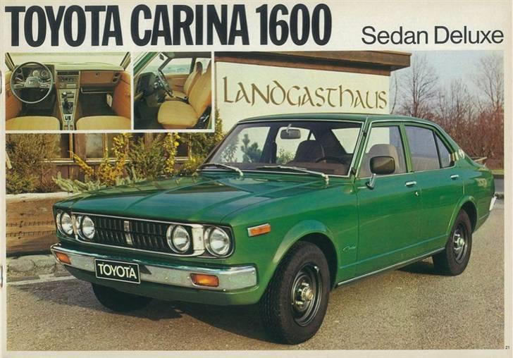 Toyota modeller i 1976 - Carina TA14 var teknisk identisk med Celica TA23, men noget billigere at købe billede 9