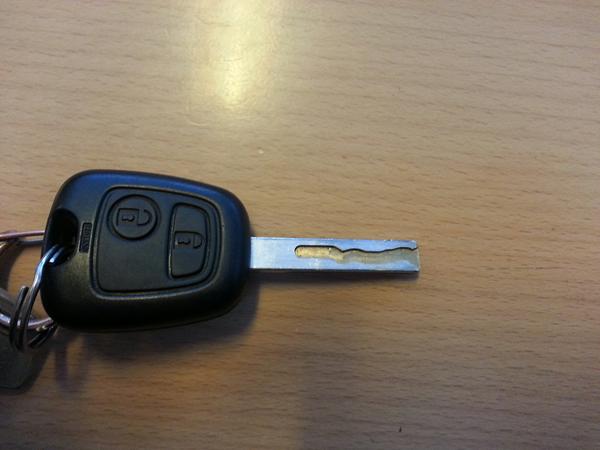 Slebet en ny nøgle til Peugeot 307