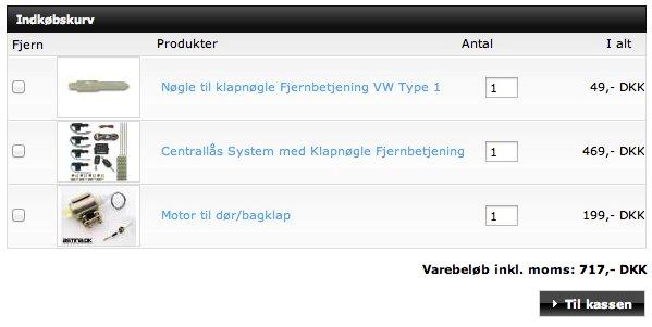 Cetrallås med klapnøgle
