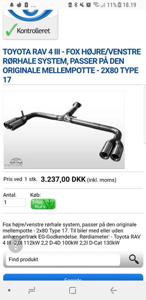 Hvor køber man en bagpotte til sin Rav 4 2.0 d4d?