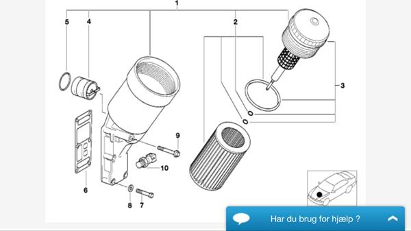 Udskiftning oliefilterhus e46 318i