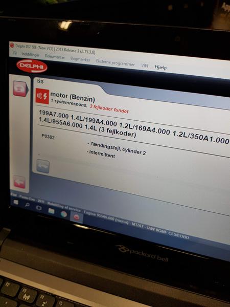 Tændingsfejl Fiat punto