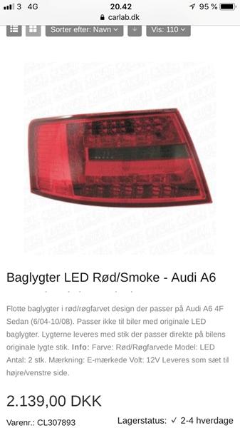 Passer A6 4F sedan baglygter på en A4 b6 cabriolet