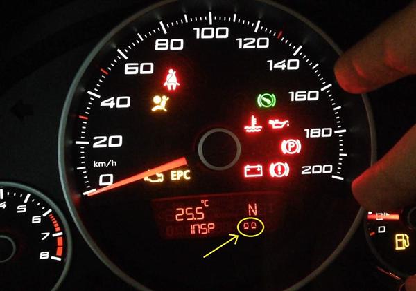 symboler i VW Up instrument