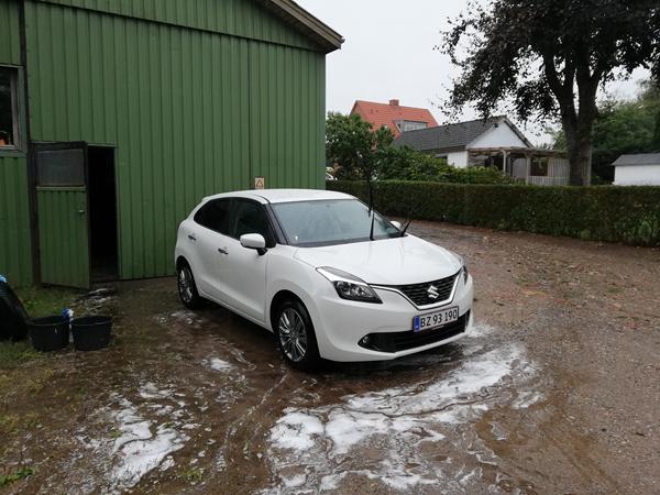 vand i helt ny bil. suzuki baleno 