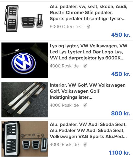 Alu pedaler til golf 7.5