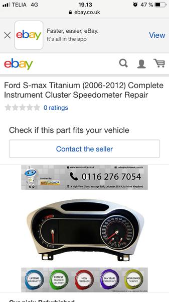 Andet speedometer i Ford s max