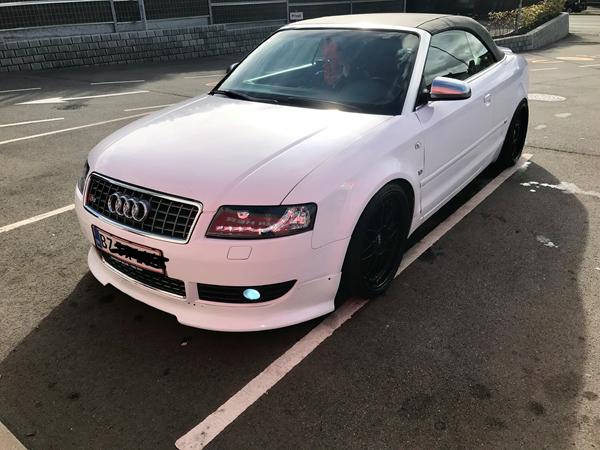 Hvor sidder lygte justering på Audi A4 8H cabriolet