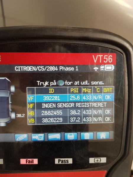 TPMS Citroen C5 3.0 2004 Model 1