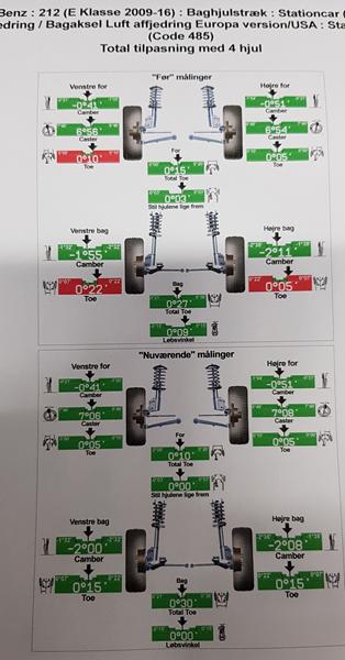 MB E 212 trækker til højre. 